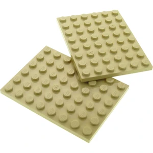 2x Lego Bau Platte 6x8 beige Basic Star Wars 75290 41119 41135 6070501...