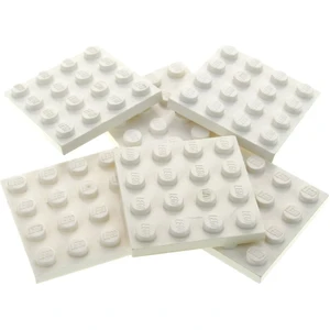 6x Lego Bau Platte 4x4 weiß Basic Quadrat Star Wars 6399 8037 41066 42...