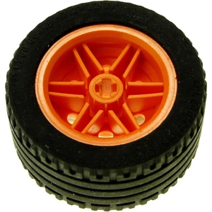 1x Lego Technic Rad 43.2x22 ZR schwarz Felge 30.4x20 orange 44309 5614...