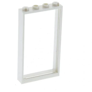 1x Lego Fenster Rahmen 1x4x6 weiß Scheibe transparent weiß Haus 57895 ...