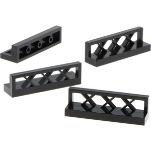 4x Lego Zaun 1x4x1 schwarz Gitter Zäune Gartenzaun Absperrung 4187209 ...