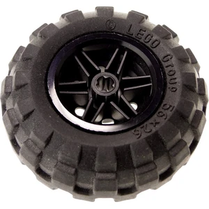 1x Lego Technic Rad 56x26 Felge 30.4x20 schwarz Reifen Auto 55976 5614...