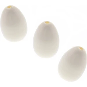 3x Lego Figur Zubehör Ei weiß mit Loch oben Hühnerei Essen Nahrung 536...