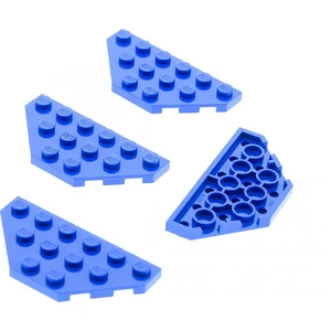 4x Lego Keil Bau Platte 3x6 blau Flügel Trapez Star Wars 75095 10131 4...