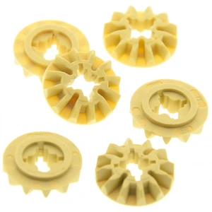 6x Lego Technic Zahnrad 12Z beige Getriebe Differential Zahnräder 4514...
