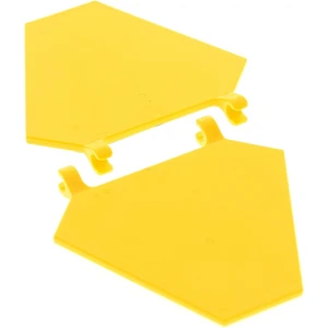 2x Lego Fahne 5x6 gelb Schild Flagge sechseckig mit 2 Clips Star Wars ...