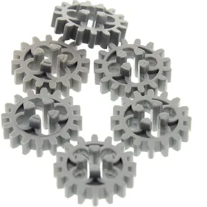 6x Lego Technic Zahnrad Z16 neu-hell grau Zahnräder 16 Zähne Rad 4019