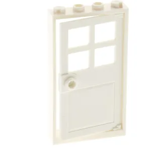 1x Lego Tür Rahmen 1x4x6 weiß Türblatt weiß Haus Fenster 60623 60596