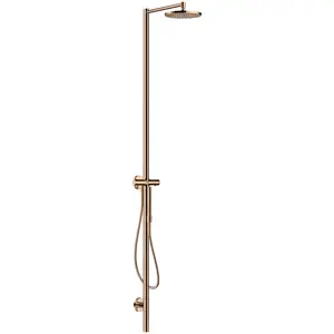 hansgrohe, Duschsystem, AXOR Starck Duschsäulen Set, Kopfbrause 240 1jet, mit Thermostat, Aufputzmontage günstig