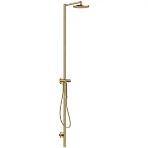 hansgrohe, Duschsystem, AXOR Starck Duschsäulen Set, Kopfbrause 240 1jet, mit Thermostat, Aufputzmontage günstig
