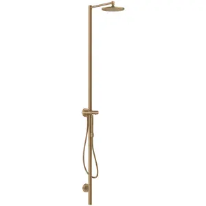 hansgrohe, Duschsystem, AXOR Starck Duschsäulen Set, Kopfbrause 240 1jet, mit Thermostat, Aufputzmontage günstig