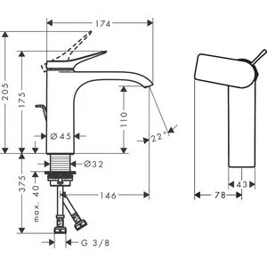 HANSGROHE 75023000 Waschtischmischer 110 Vivenis günstig