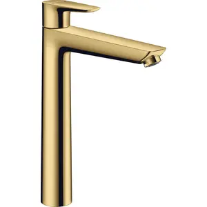 HANSGROHE Talis E Waschtischmischer, mit Zugstange und Ablaufgarnitur in polierter Goldoptik - 71716990 günstig
