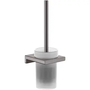 hansgrohe, Toilettenbürste, HG Toilettenbürstengarnitur AddStoris Wandmontage brushed black günstig