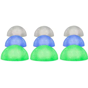 9er Set RGB LED Gartenlampe, Halbkugel