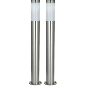 2er Set RGB LED Edelstahl Stehleuchten für den Außenbereich