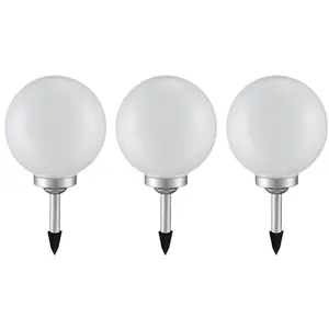 ETC-SHOP 3er Set LED Solar Kugel Stecklampen, Durchmesser 20 cm,SOLAR günstig