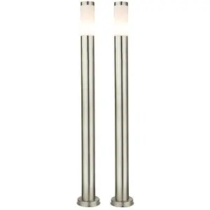 ETC-SHOP 2er Set LED Edelstahl Stehleuchten für den den Garten BOSTON günstig