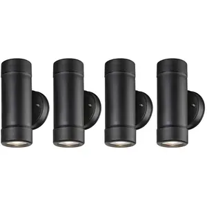 ETC-SHOP 4er Set Wandleuchten in Schwarz für den Garten COTOPA günstig