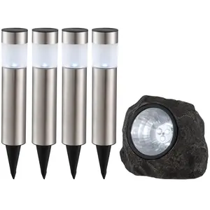ETC-SHOP 5er Set LED Solarlampen in verschieden Designs günstig