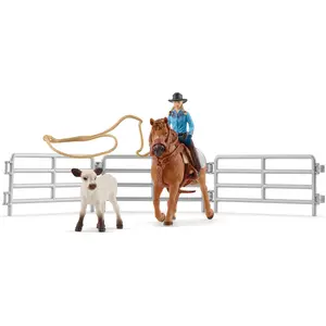 schleich Cowgirl Team Roping Fun, 3 Jahr(e), Mehrfarbig