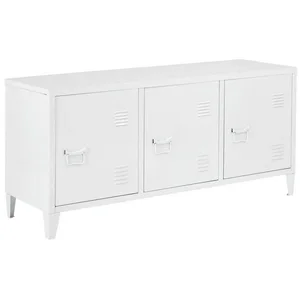 [en.casa] en.casa Sideboard, »Kotka« mit 3 Türen Metall 113 x 40 x 58 cm Weiß günstig
