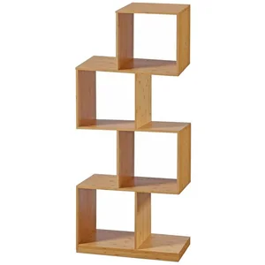 en.casa Bücherregal, »Gullspång« 4 offene Fächer Bambus 130x55x30cm Na... günstig