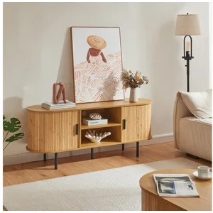 [en.casa] en.casa TV-Schrank »Tvedestrand« mit 2 Türen 140 x 40 x 55 cm Natur günstig