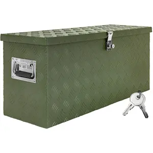 Trucky Deichselbox Grün Werkzeugkasten Truckbox Alu Box Anhänger Kiste mit De... günstig