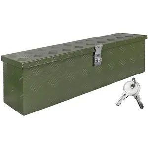 Trucky Deichselbox Grün Werkzeugkasten Truckbox Alu Box Anhänger Kiste mit De... günstig