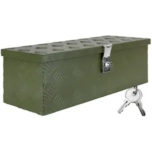 Trucky Deichselbox Grün Werkzeugkasten Truckbox Alu Box Anhänger Kiste mit De... günstig