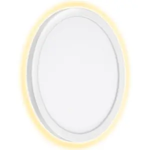 LED Außenwandleuchte Außenleuchte IP44 4000K 15W Ø28cm Weiß Telefunken