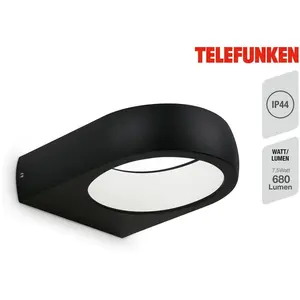 Telefunken LED Außen-Wandleuchte LED Außenleuchte, schwarz, 1xLED/6,5W