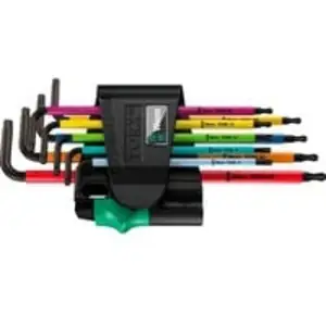 Wera 967/9 TX BO Multicolour 1 Winkelschlüsselsatz, 9-teilig, Schraube...