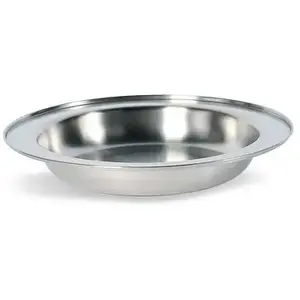 Flacher tiefer Teller aus Edelstahl Tatonka Silber 24 cm günstig