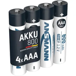 ANSMANN Akku Micro AAA 800 mAh 1,2V Ni-MH, 4 Stück günstig
