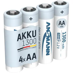 ANSMANN Akku AA 1,2V 1300mAh, 4 Stück, wiederaufladbar mit maxE günstig