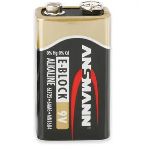 Ansmann Batterie Block E 6LR61 1er x-Pow. Spannung von 9 V - Batterie - 9V-Block (1 Stk., 9V Block, 550 mAh), Batterien + Akkus günstig