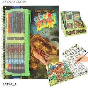 Dino World Buntstift DEPESCHE DINO World Malbuch mit Buntstiften