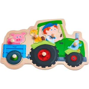 Haba Steckpuzzle Lustige Traktorfahrt, Puzzleteile