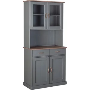 Interlink Inter Link Buffet Luzerna Kiefer Massivholz, FSC, Küchenschrank, Vitrinenschrank Geschirrschrank im Landhausstil, BxTxH: 90 x 45 x 190 cm günstig