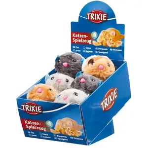 Trixie Set Springende Plüschmäuse Sortiert 8 Cm günstig