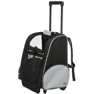 TRIXIE Hunde-Transportbox Trolley - schwarz/grau - 32 × 45 × 25 cm günstig