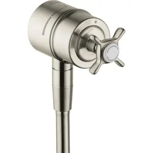 hansgrohe Absperrventil Axor Montreux Stop m Rückflussverh., Kreuz, brushed nickel günstig