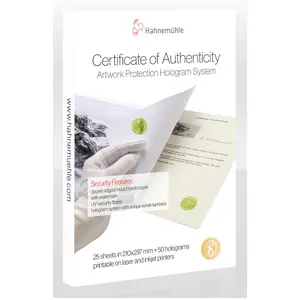 Hahnemühle Echtheitszertifikat (150 g/m², A4), Fotopapier, Weiss günstig