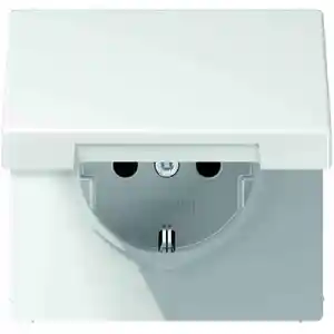 Jung SCHUKO®-Steckdose, 16 A, 250 V, Klappdeckel, Duroplast, Serie LS, alpinweiß, 1 Stk. günstig