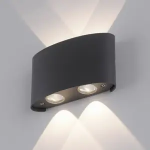 Paul Neuhaus LED-Außenwandleuchte Carlo, 13 cm, schwarz
