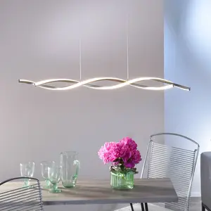 Paul Neuhaus LED-Hängelampe Polina, silber, Metall, dimmbar günstig