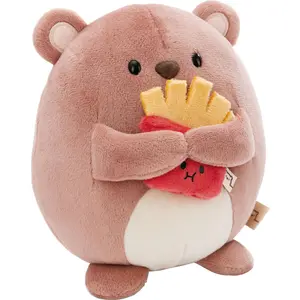 NICI mymochi Bär Nomo mit Pommes, ca. 27 cm Kuscheltier