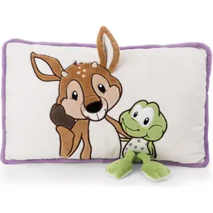 Nici Kissen Rehbock & Frosch 43 x 25 cm Plüschkissen